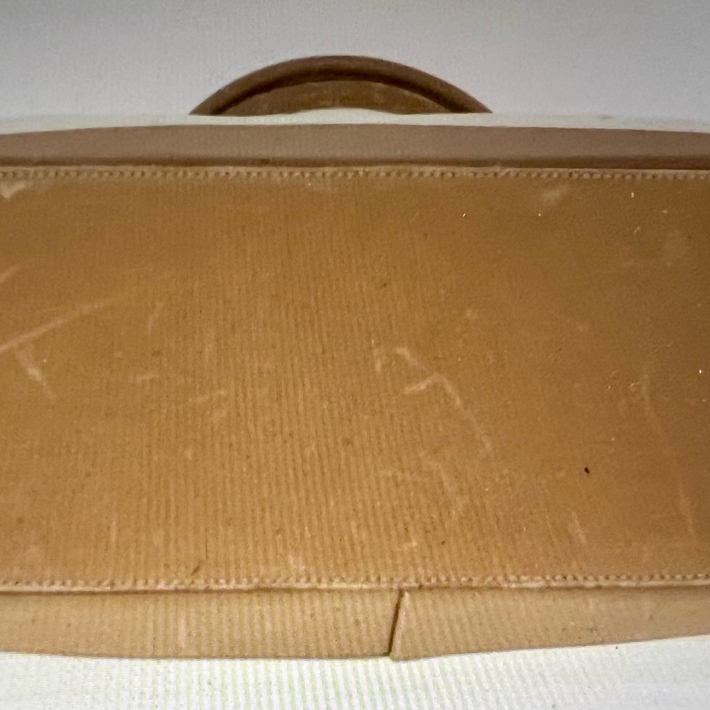 Prada Cream and Brown Shoulder Satchel Tote Bag - Picture 8 of 12